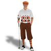 Golf Knickers Argyle Arcadia Outfit KK - Brown/Orange
