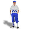 Golf Knickers Argyle Arcadia Outfit R - Royal/White