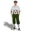Golf Knickers Argyle Arcadia Outfit U - Olive/White