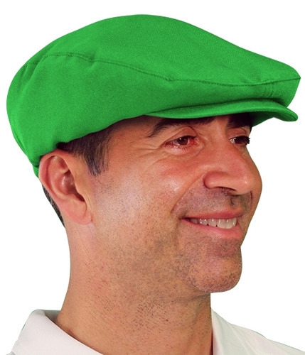 Mens Outdoor Sports Lime Microfiber Golf Cap Side