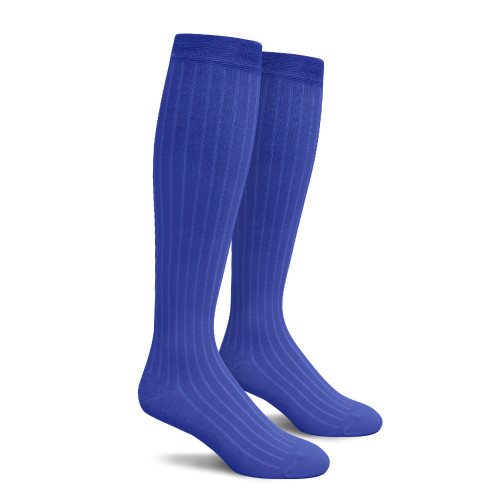 Ladies Over the Calf Solid Socks Royal Blue