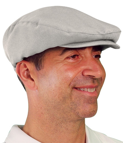 Mens Outdoor Sports Taupe Microfiber Golf Cap Side