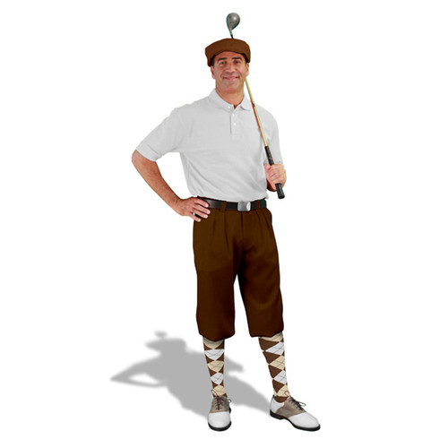 Mens Brown & Khaki Golf Outfit