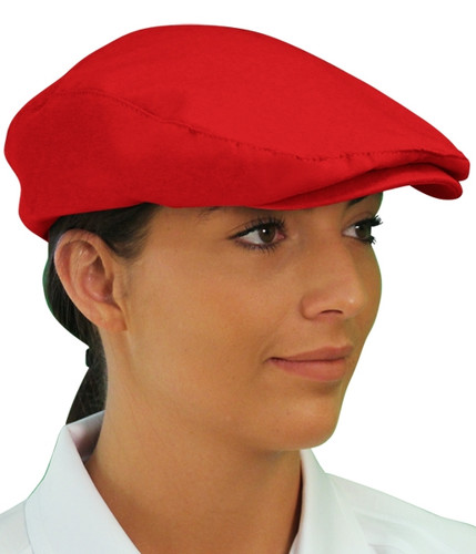 Ladies Outdoor Sports Red Microfiber Golf Cap Side