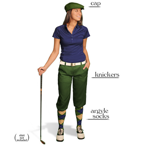 Golf Knickers - Ladies Olive Start-in-Style Outfit