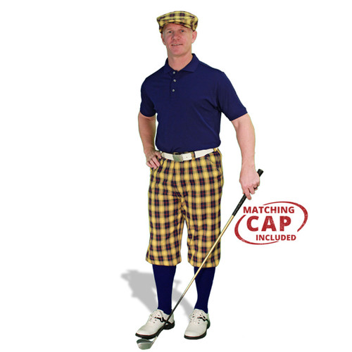 Mens Cork & Navy Golf Outfit