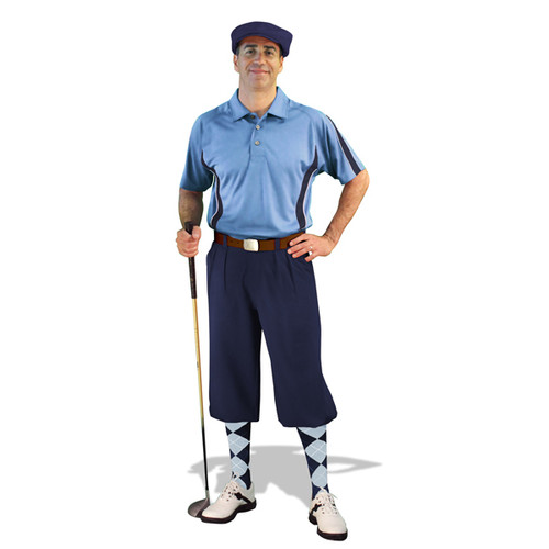 Mens Navy & Light Blue Golf Outfit