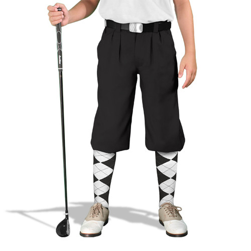 Youth Golf Knickers | Microfiber | Black