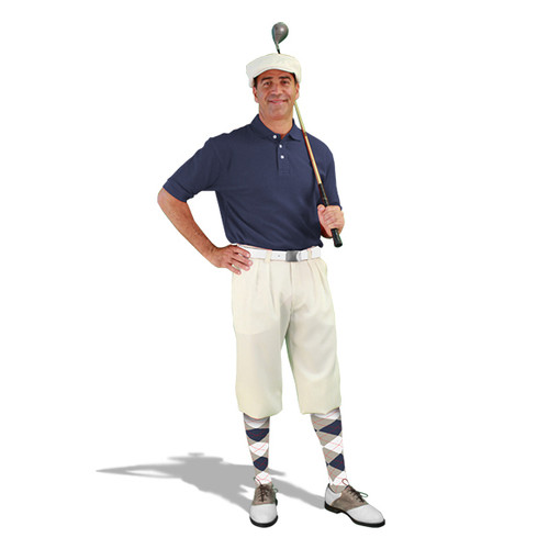 Mens White & Navy Golf Outfit
