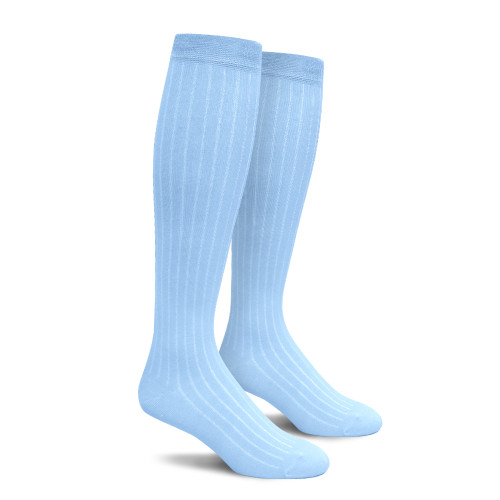 Youth Over the Calf Solid Socks Light Blue