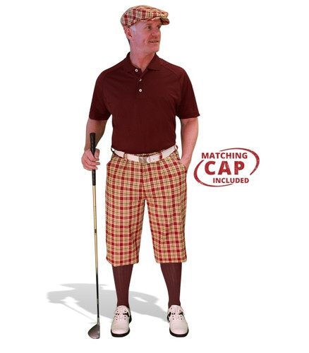 Mens Wallace & Maroon Golf Outfit