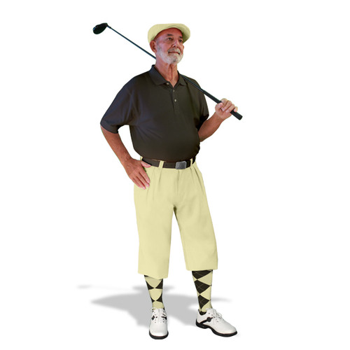 Mens Natural & Black Golf Outfit