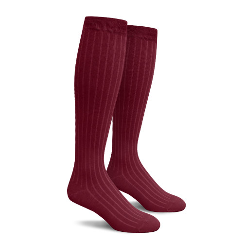 Youth Over the Calf Solid Socks Maroon