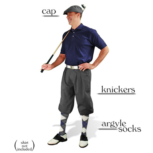 Golf Knickers - Mens Charcoal Start-in-Style Outfit