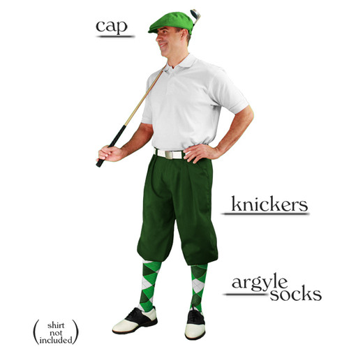 Golf Knickers - Mens Dark Green Start-in-Style Outfit