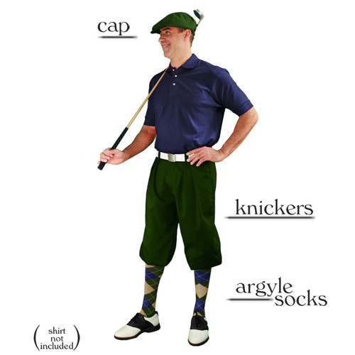 Golf Knickers - Mens Olive Start-in-Style Outfit