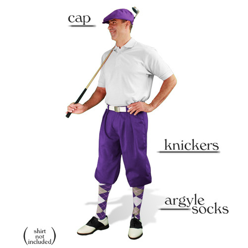 Golf Knickers - Mens Purple Start-in-Style Outfit