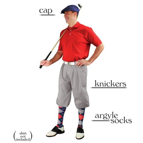 Golf Knickers - Mens Taupe Start-in-Style Outfit