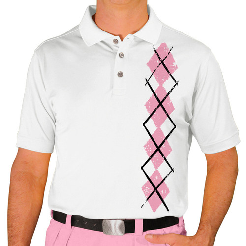 mens pink golf shirt