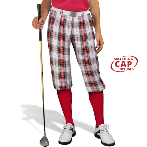 Ladies Outdoor Sports Dress Stewart Plaid Golf Knickers Front