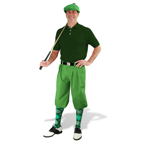 Mens Lime & Dark Green Golf Outfit