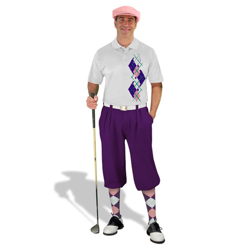 Golf Knickers Argyle Paradise Outfit OOO - Purple/Pink/White