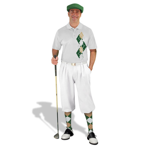 Golf Knickers Argyle Paradise Outfit HHHH - Dark Green/Khaki/White