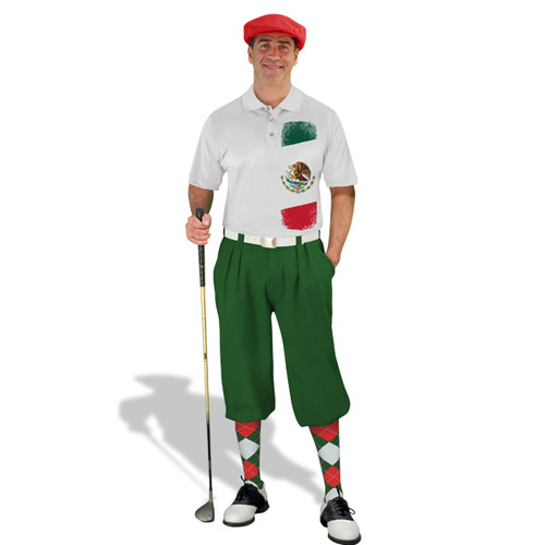 Golf Knickers - Mexican Homeland Outfit - Green and Red