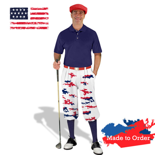 Mens America Homeland Camo Golf Knickers Outfit