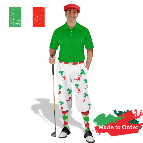 Mens Italy Homeland Country Shape Golf Knickers Outfit