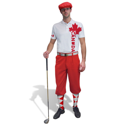 Golf Knickers - Canadian Patriot Heroes Letters Outfit - Red