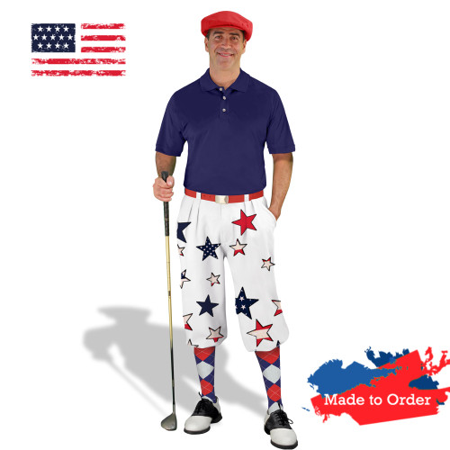 Mens America Homeland Stars Golf Knickers Outfit