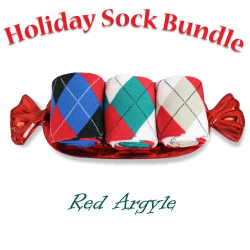 Red, Teal, Taupe and Royal Sock Bundle