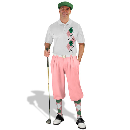 Golf Knickers Argyle Paradise Outfit 6D - Pink/White/Dark Green