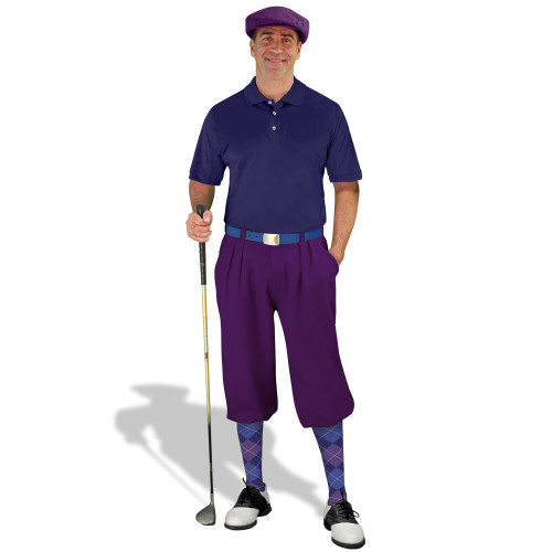 Mens Purple & Navy Golf Outfit