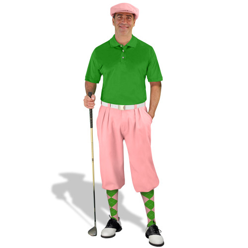 Mens Pink and Lime Golf Outfit
