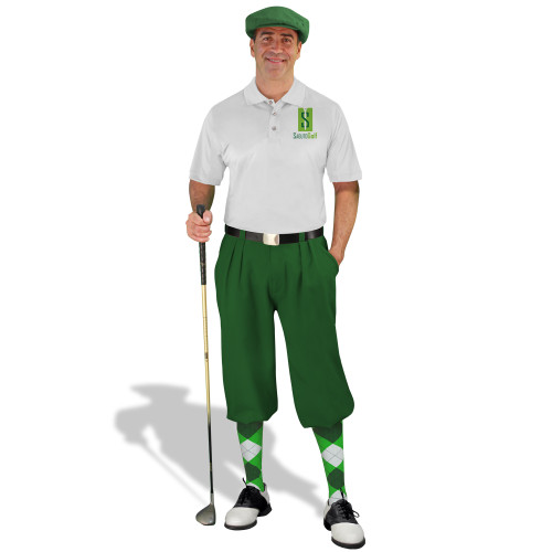 Mens Dark Green Saguto Golf Outfit
