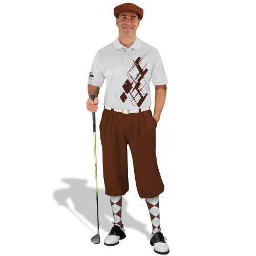 Golf Knickers Argyle Utopia Outfit CC - Brown/White