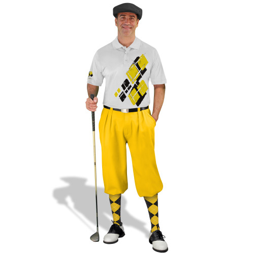 Golf Knickers Argyle Utopia Outfit I - Black/Yellow