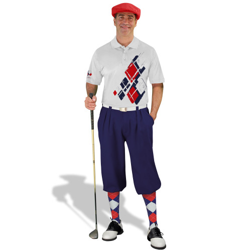 Golf Knickers Argyle Utopia Outfit KKKK - Navy/Red/White