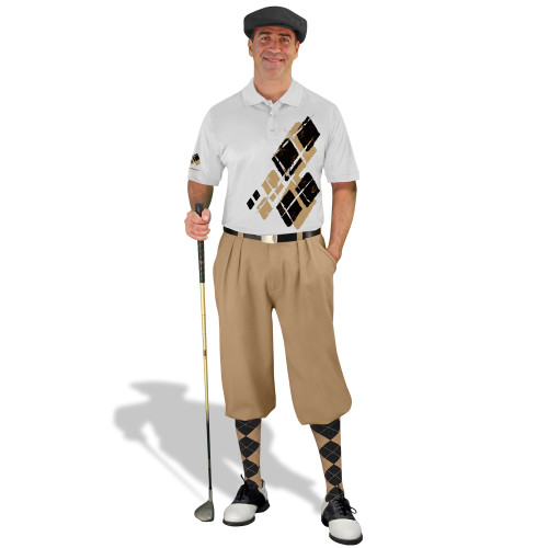 Golf Knickers Argyle Utopia Outfit OO - Khaki/Black