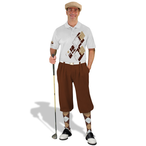 Golf Knickers Argyle Utopia Outfit RR - Brown/Khaki/White