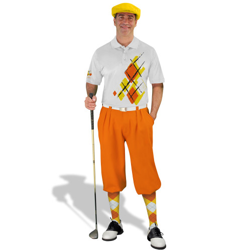 Golf Knickers Argyle Utopia Outfit TTT - Yellow/Orange/White