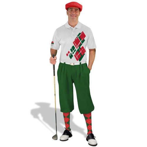 Golf Knickers Argyle Utopia Outfit WW - Dark Green/Red