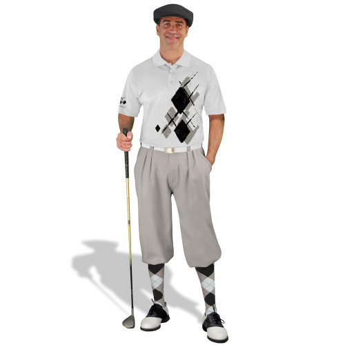 Golf Knickers Argyle Utopia Outfit XXX - Taupe/Black/White