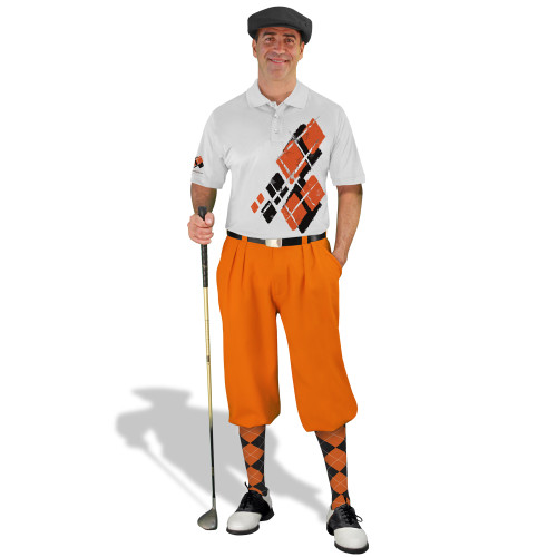 Golf Knickers Argyle Utopia Outfit YY - Black/Orange