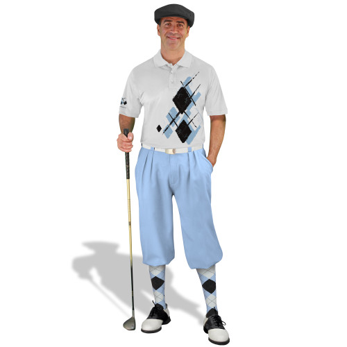 Golf Knickers Argyle Utopia Outfit YYYY - Light Blue/Black/White