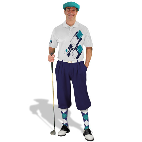 Golf Knickers Argyle Utopia Outfit 6P - Navy/White/Teal