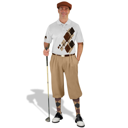 Golf Knickers Argyle Utopia Outfit 6W - Khaki/Brown/Black