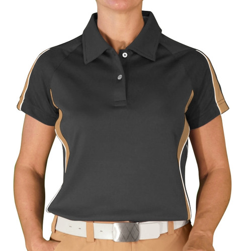 Eagle Golf Shirt | Ladies | Black/Khaki